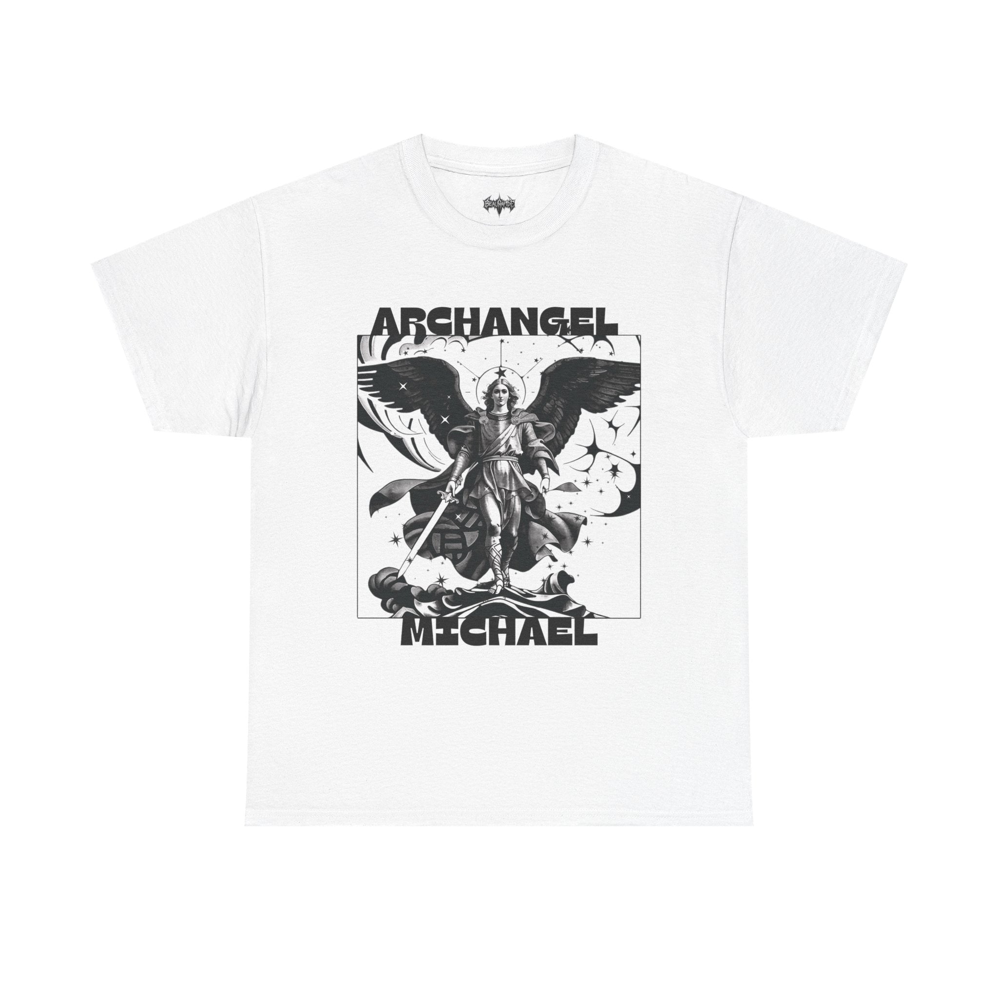 Archangel Michael Graphic Tee - Spiritual Comfort, Fear Not Design, Unisex Cotton Shirt, Casual Everyday Wear, Gift for Believers